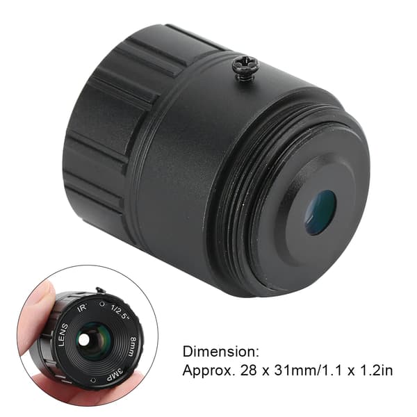 8 mm fast objektiv 3 MP HD-säkerhetskameralins för CCTV-övervakning