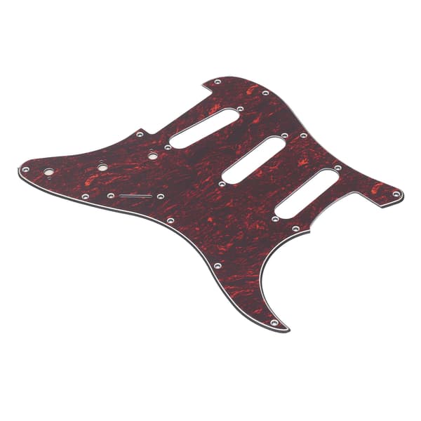 Rött Stratocaster 11-håls gitarrplektrumskydd, plast-scratchplate, ersättningsskydd för elgitarr