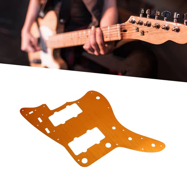 Elgitarr Aluminiumlegering Scratchplate Guld Snabbmonterad Anti-Rep Reserv 1-Pack