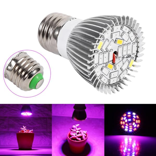 Full Spectrum E27 LED Växtlampa för DIY Hydroponik Växt Blomma