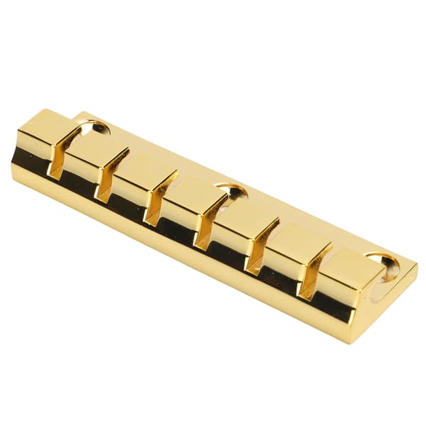 Guld 6-strängad gitarr fast stall enkel montering robust metall elgitarrstallbyte med 1 stall och 3 skruvar