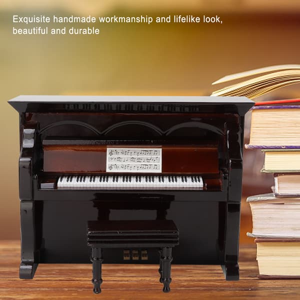 Minipiano Musikinstrument Modell Heminredning Presentprydnad