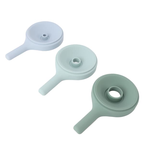 Vikbar silikonskopa sensorisk leksak tidig inlärning sensorisk låda kit sensoriska trattar set för småbarn 3-pack