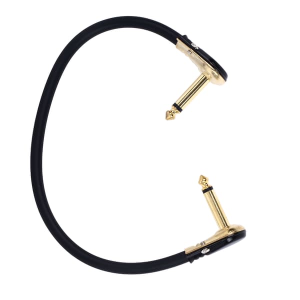 Elgitarr Effektpedalkabel Platt Patch Strömförsörjning Instrumenttillbehör Guld 30cm / 11.8in