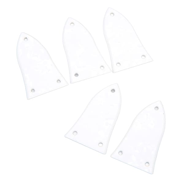 5-pack vit gitarrhalsstångsskyddssats 3-håls plast el- och basgitarrhalsstångsskyddsplåtsats