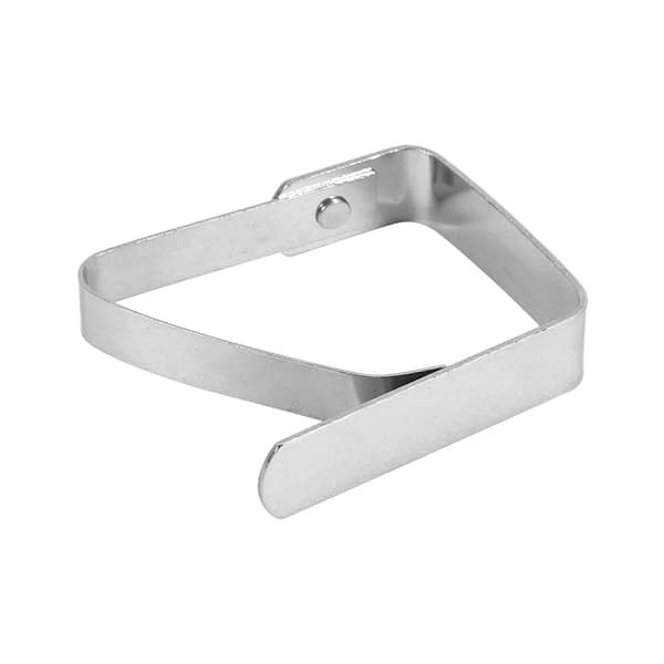 Ny design rostfritt stål bordsdukshållare klämmor silver