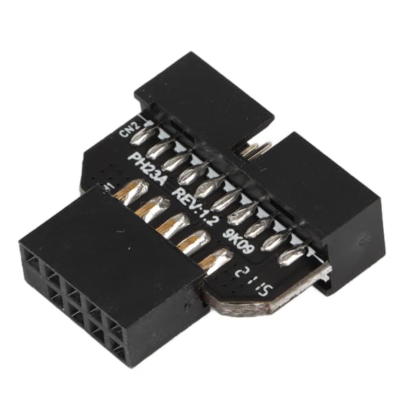 USB 2.0 9-ben til USB 3.0 19-ben bundkort splitter konverter, frontpanel han-adapter til pc-kabinet