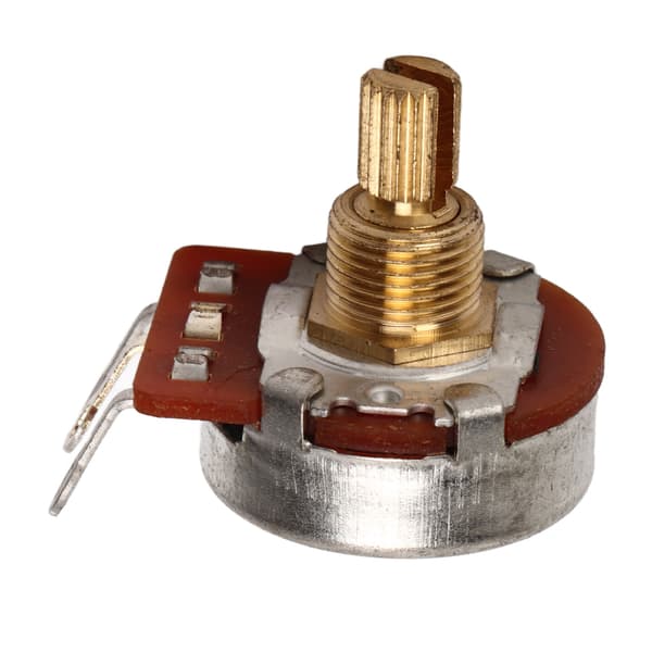 Gitarrpotentiometer i metall med kort axel, brusfri, för volymkontroll till elgitarr, 1 potentiometer 4 brickor