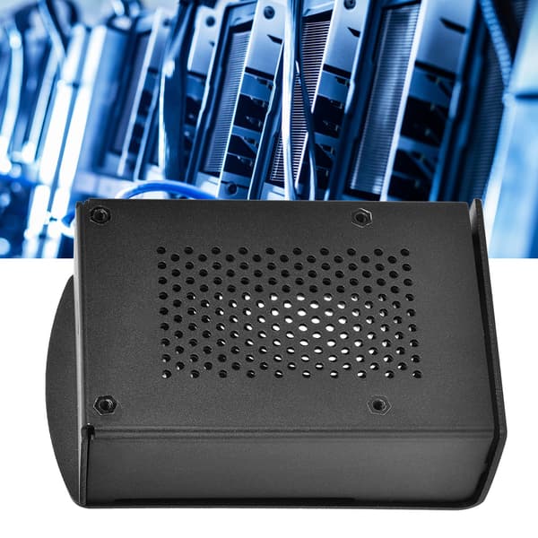 Til Raspberry Pi 4 Model B Sort Aluminiumskasse Boks Kabinet med Kølebeslag (Sort)