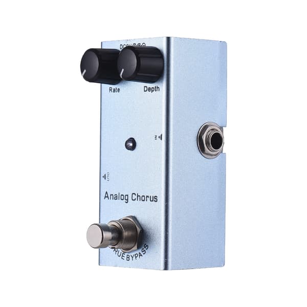 Analog Chorus Gitarr Stompbox med Rate & Depth Kontroller, 9V DC, 6.35mm I/O, True Bypass Elgitarr Effektpedal