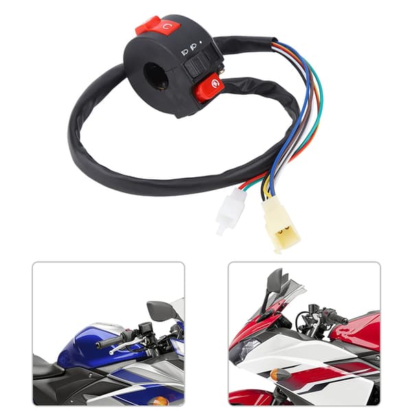 22MM Universal Motorcykel ATV Styr Start Stop Kill Switch, Sort, Off-Road