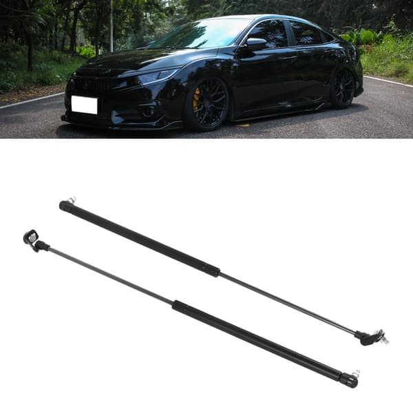 Motorhuvslyftstöd Dubbla Hydrauliska Fjäderben för Civic 10:e generationen Borrfri installation