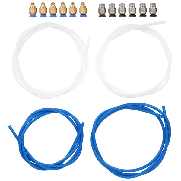 4 stk. PTFE-slange 6 stk. PC4M6-stik 6 stk. PC4M10-stik 3D-printertilbehør