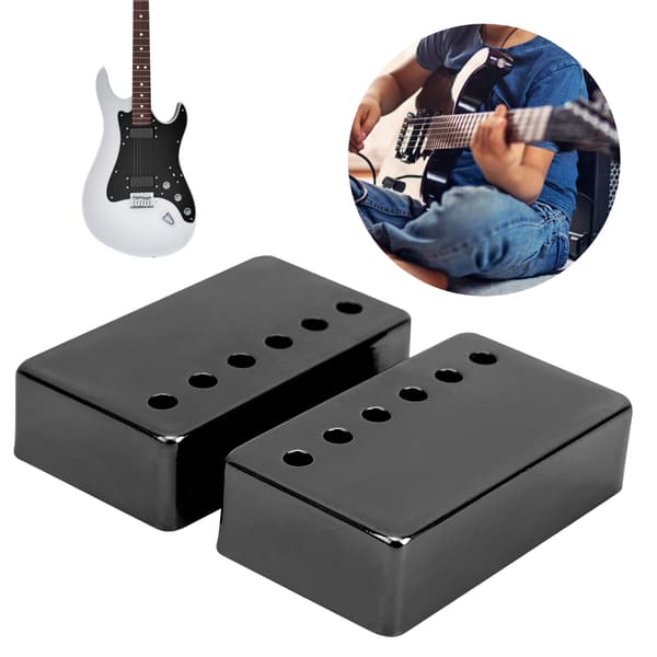 2st Elgitarr Pickup Skal Nickelöverdrag 50mm och 52mm Gitarrtillbehör Svart