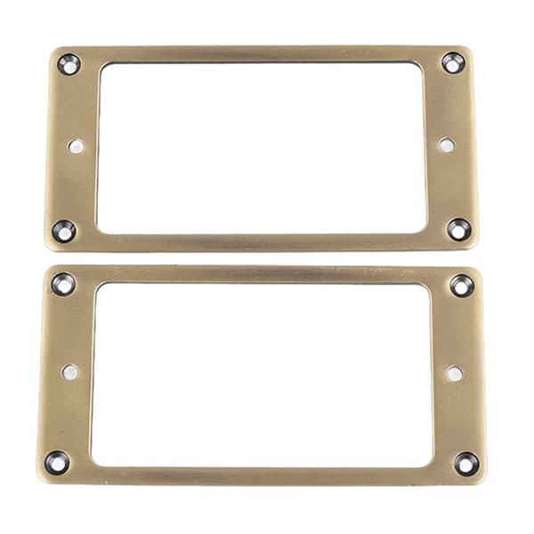 2-pack Humbucker Pickup Ram & Monteringsringar Set Zinklegering Elgitarr 2x2mm Brons Trim Gitarrtillbehör