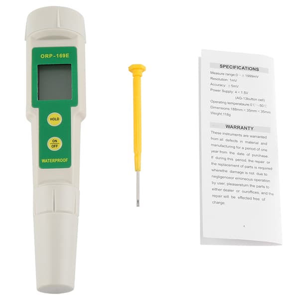 2 i 1 Digital ORP/TEMP Meter Tester Akvarium Pool Hydroponisk Vandmonitor