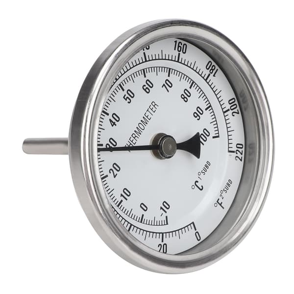 1/2\" NPT rustfrit stål grydetermometer metal urskivetermometer til ølbrygning