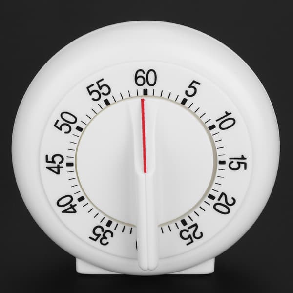 60 minutters rund form timer køkken madlavning ring mekanisk tæller alarmur