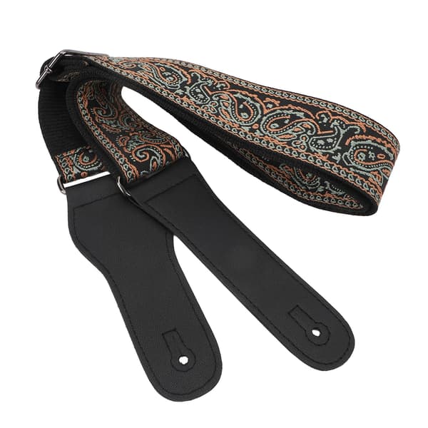 Retro sydd gitarrrem | Justerbar bred basrem för akustiska och elektriska gitarrer, olivgrön, 2-pack