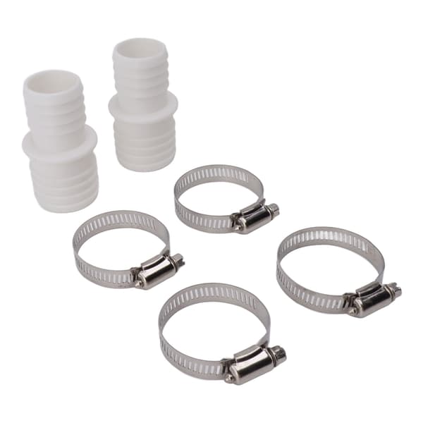 32 mm ABS-plast poolslangeforbindelse, reservesæt, 2 adaptere, 4 klemmer til Pangea Tech akvariefontæne