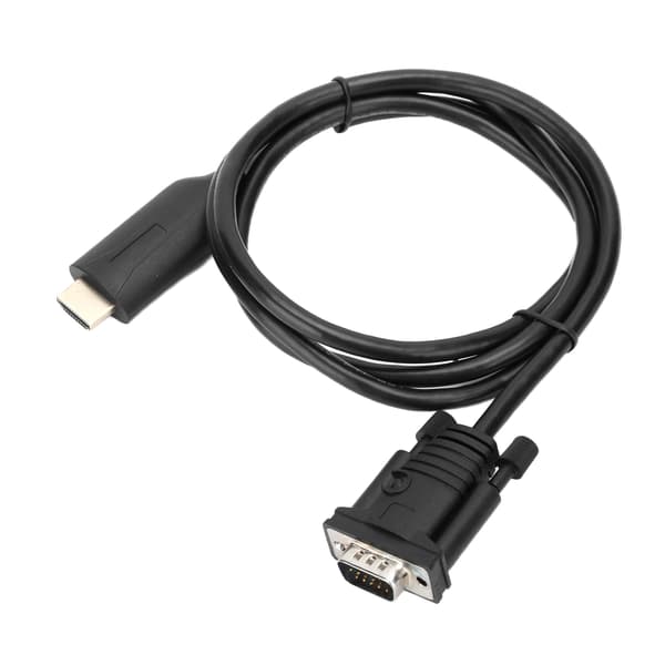 HDMI til VGA-adapterkabel 1,2 m, digital til analog konverter til pc, bærbar computer, skærm