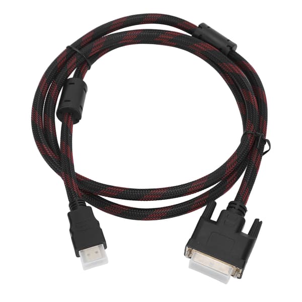 HDMI til DVI-D 24+1 adapterkabel 1,4 m til Raspberry Pi, 1,4 m videolinkkabel