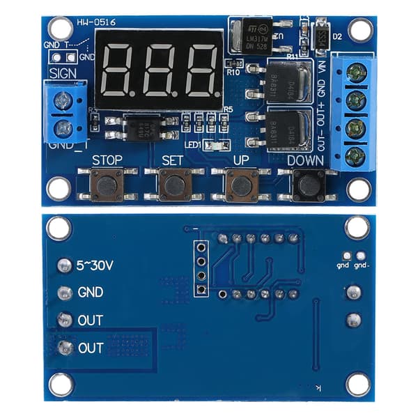 DC 5V-36V Trigger Cycle Delay Timer Switch Tænd/Sluk Relæmodul med LED-display