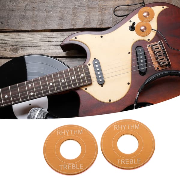 2-pack guld aluminiumlegering elgitarr 3-vägs pickup-väljare vippströmbrytare brickringar för rytm diskantplatta