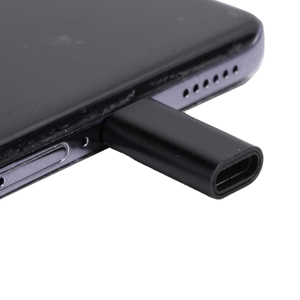 USB-C til Micro USB Adapter Konverter Hun til Han Opladningsdatakabel til Telefon (Sort)