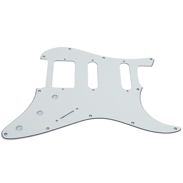 Elgitarr Scratchplate 11 Hål Spegelfinish för FD Gitarrtillbehör Vit