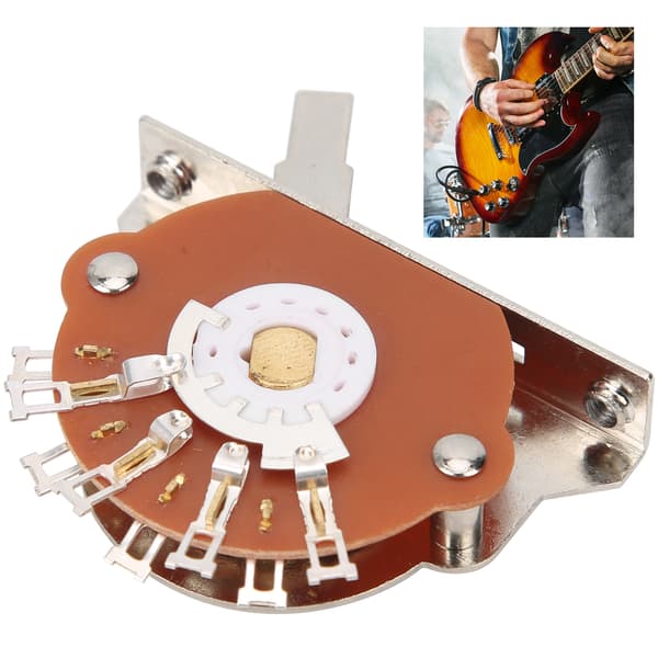 Elgitarr 5-vägs väljarkontroll för ST/SQ gitarr metall plast kit 1 switch 3 kapsyler 2 skruvar