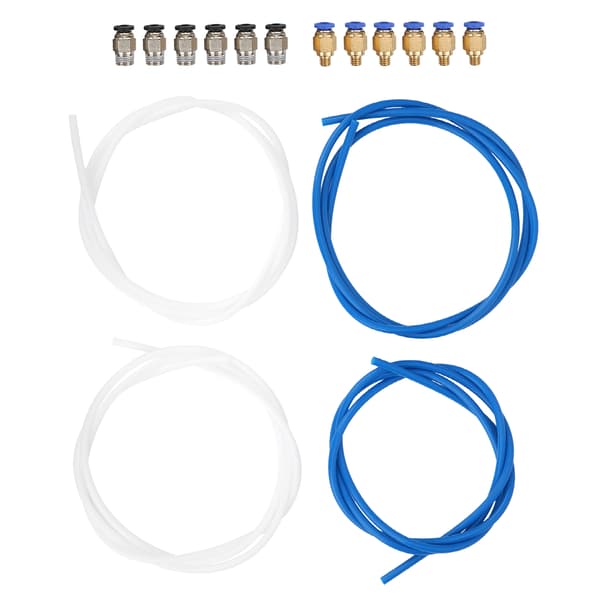 4 stk. PTFE-slange 6 stk. PC4M6-stik 6 stk. PC4M10-stik 3D-printertilbehør