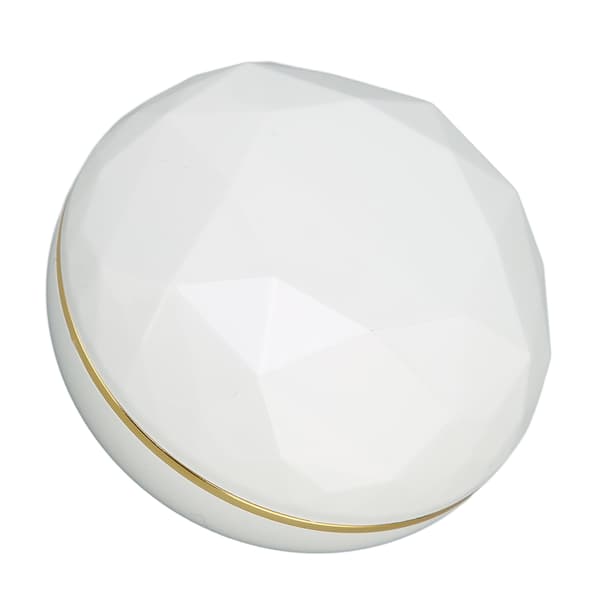 Ringask med LED-ljus Utsökt Elegant Smyckesdisplay Presentask för Bröllopsförslag Förlovning Vit