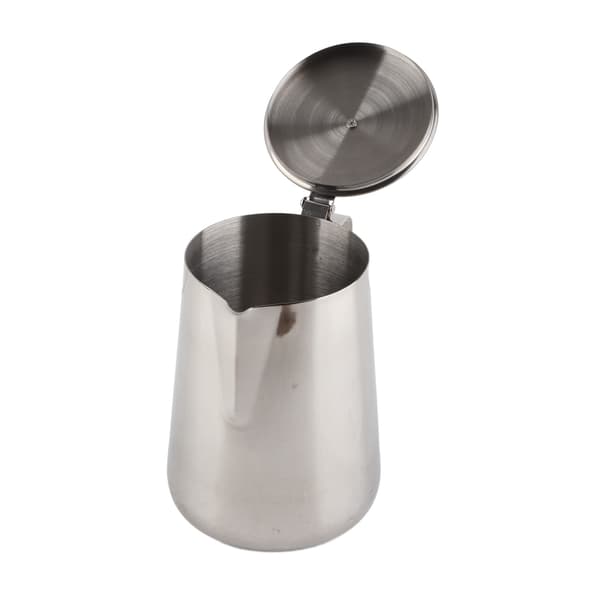Mælkekande i rustfrit stål med låg til Latte Coffee Art (2000 ml)