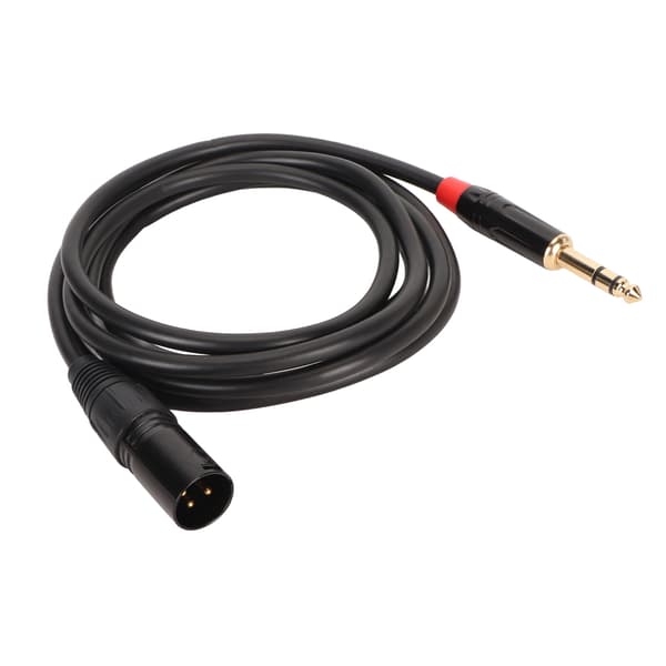 XLR hane till 6,35 mm TRS balanserad patchkabel 2m för gitarr, mikrofon och stämapparat