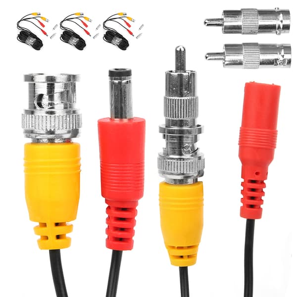 4-pack BNC Video Strömkablar 10m CCTV Övervakningssystem Kablar