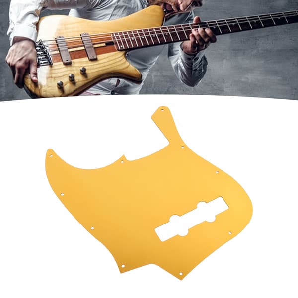 Jazz Bass Aluminium Pickguard Scratchplate Vibrerande Orange Guld Elgitarr Frontskydd