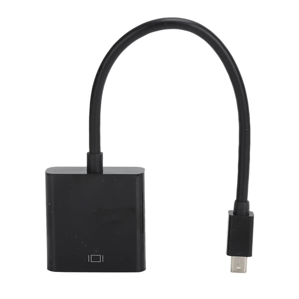 Mini DisplayPort til VGA-adapterkonverter, ABS-hus, sort, til ThinkPad bærbar computer og pc