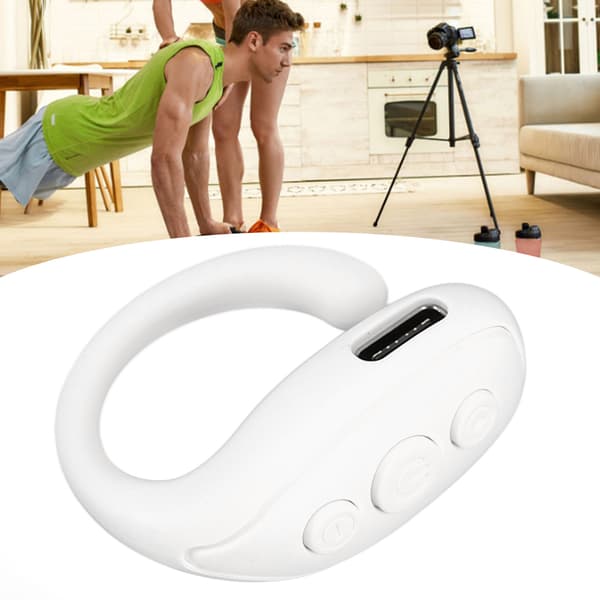 Bluetooth kamerafjärrkontroll för telefon surfplatta, ABS ringdesign, lång batteritid, vit