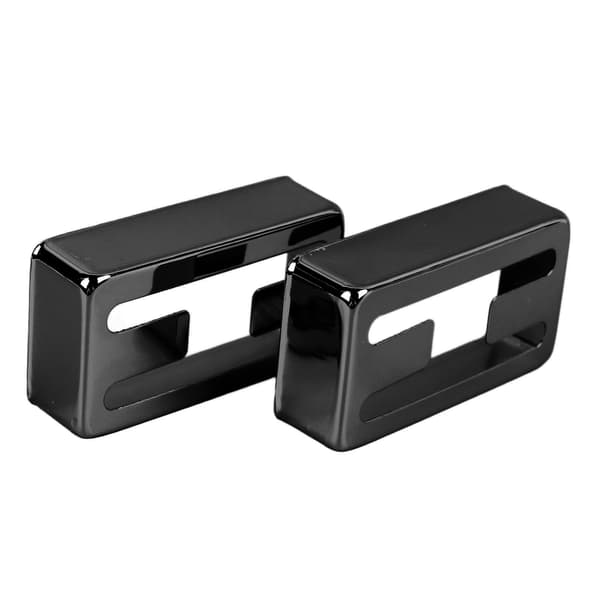 Svarta H-typ mässing elgitarr Humbucker-skydd 2-set, dubbelspole skal med hög hårdhet