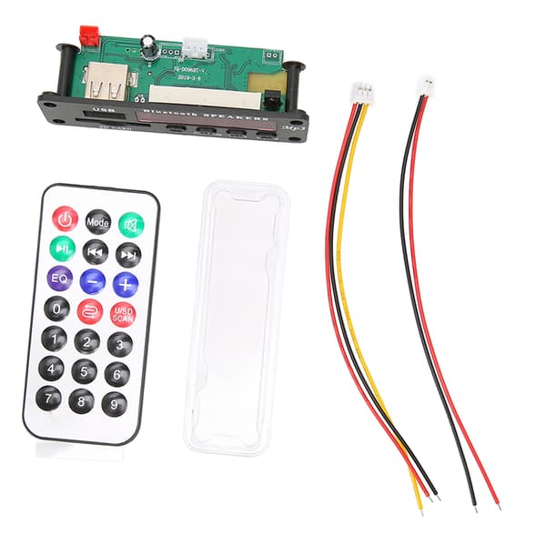 Bluetooth MP3-dekoderkort med USB, SD-kort, FM-radio, LED-display - Lydmodul