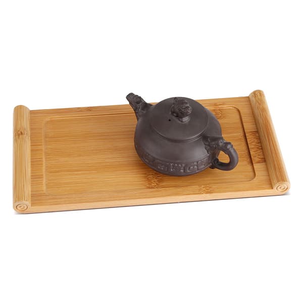 Bambu tebricka koppfat mat dessert serveringsbricka Kung Fu te tillbehör