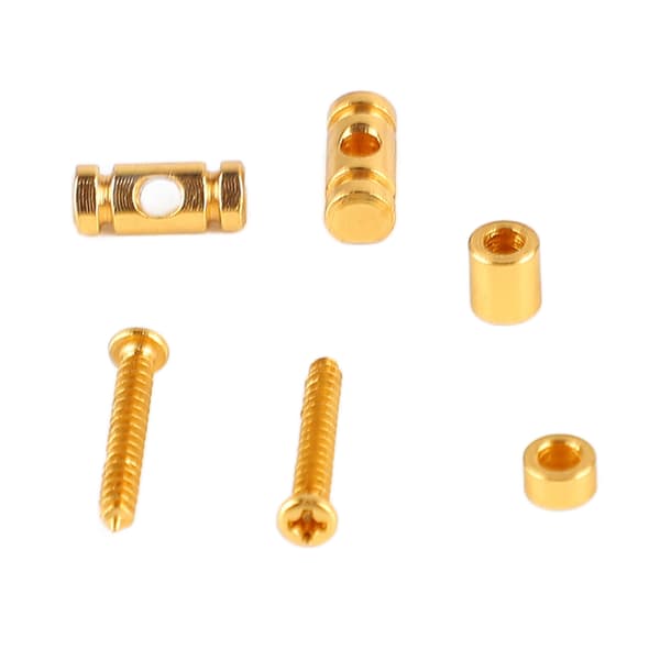 Elgitarr Roller Stränghållare Guide Retainer Metall Guld 6-pack Reservdelar för Scen Studio