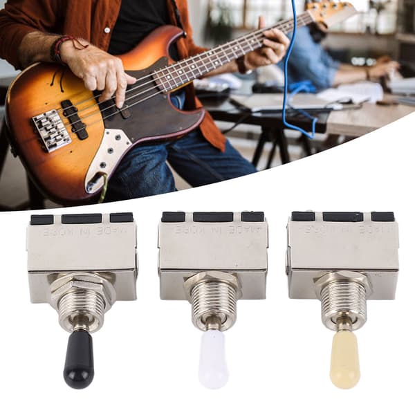 3-pack metall 3-läges elgitarr vippströmbrytare, tonväljare för gitarrhårdvara
