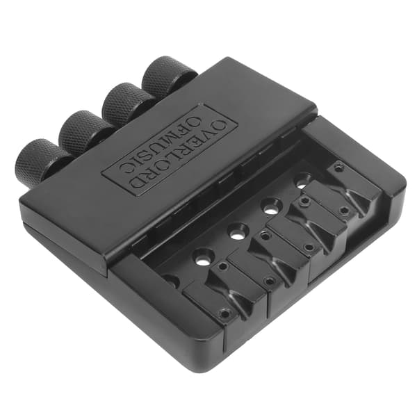 Hovedløs 4-strenget basstrengbro Zinklegering Sort Hale Bas Hardware
