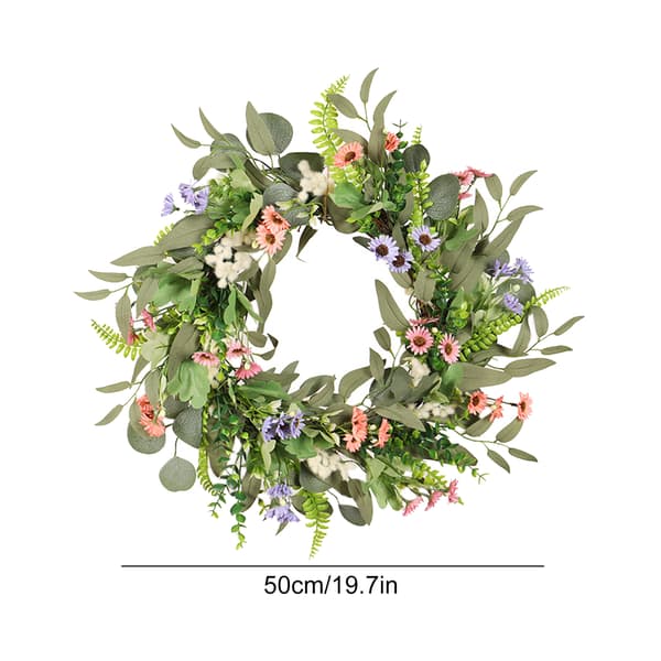 Simulerad blomsterkrans Eukalyptus Tusensköna Krans Bröllop Heminredning