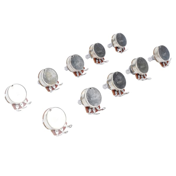 B25K 25K Ohm Basgitarr Pot 18mm Axel Metrisk M8 10-pack för Volym- och Tonjustering