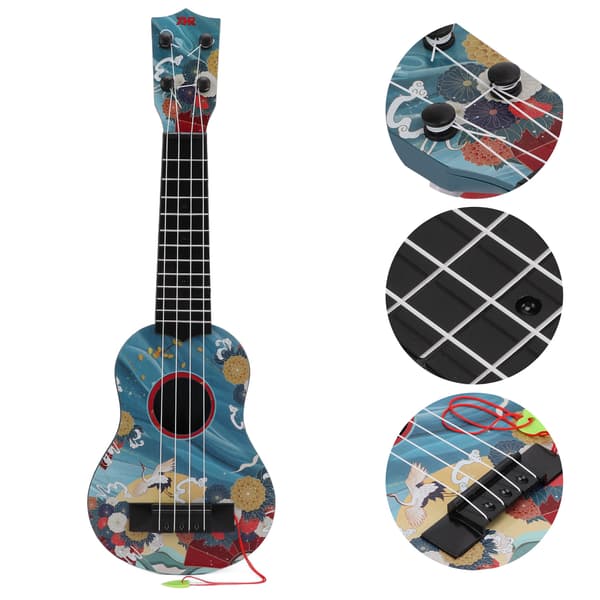 Barnleksak Ukulele Mini Plastgitarr Musikinstrument för förskolebarn PresentBlå