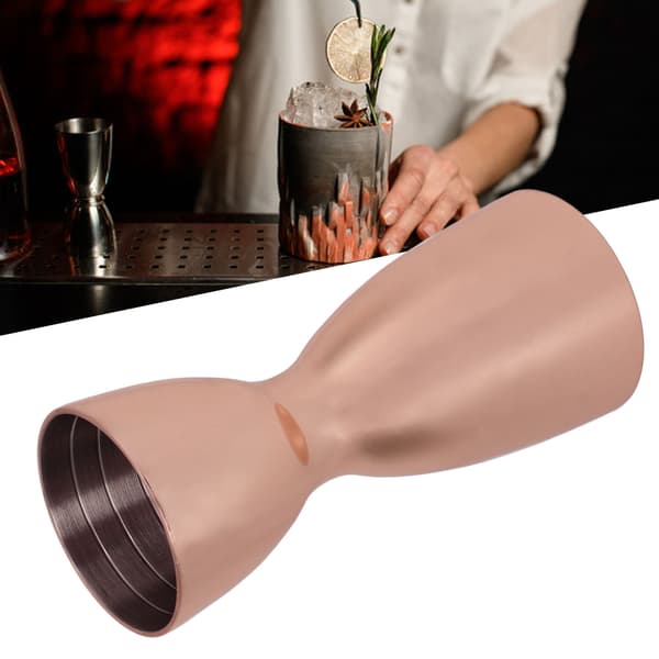 Cocktail Dubbel Jigger Rostfritt Stål Vinmätkopp Bar Bartending Mätjigger U-formad Kopparpläterad