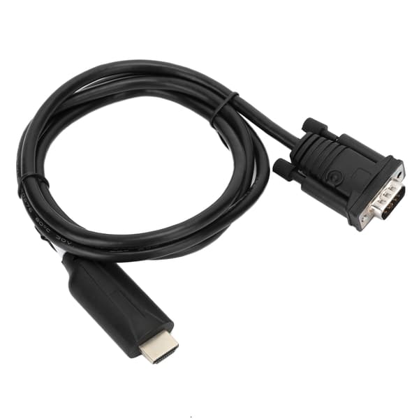 HDMI til VGA-adapterkabel 1,2 m, digital til analog konverter til pc, bærbar computer, skærm